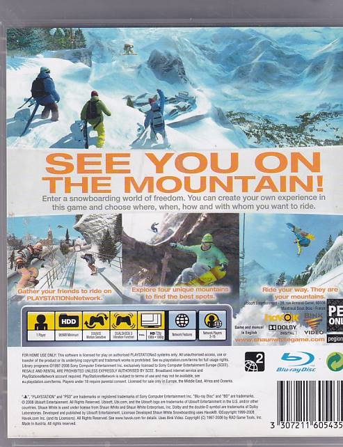 Shaun White Snowboarding - PS3 (B Grade) (Genbrug)